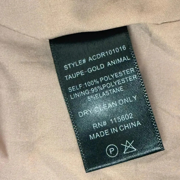 New ASTR The Label Medine Midi Dress Leopard Animal Print Draped Front Women's L - Picture 11 of 12